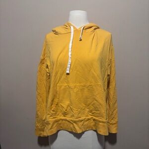 Monrow Mustard Yellow Hoodie with White Highlights